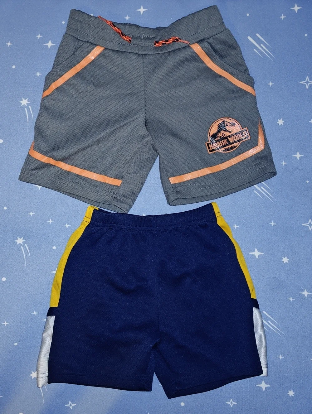 Grey and Navy Kids Athletic Shorts - 2-Pack
